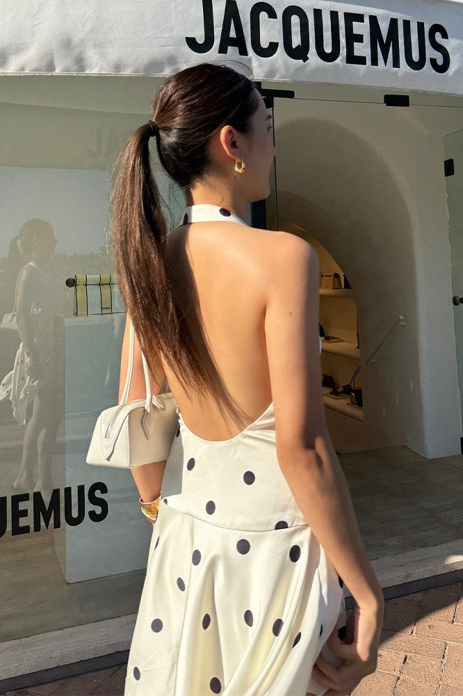 Halter Backless A-Line Mini Dress