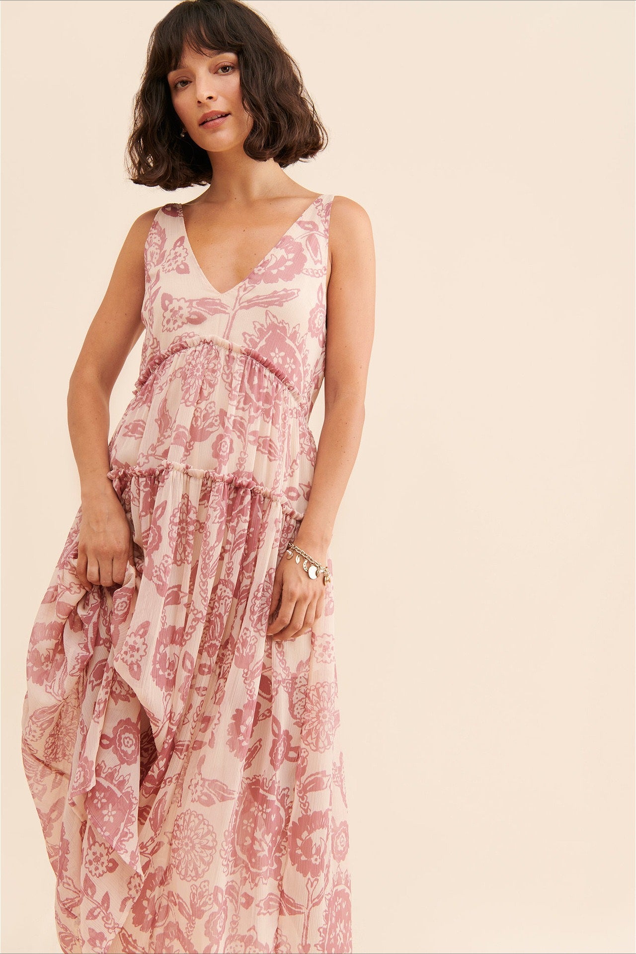 Floral Boho Sleeveless Maxi Dress