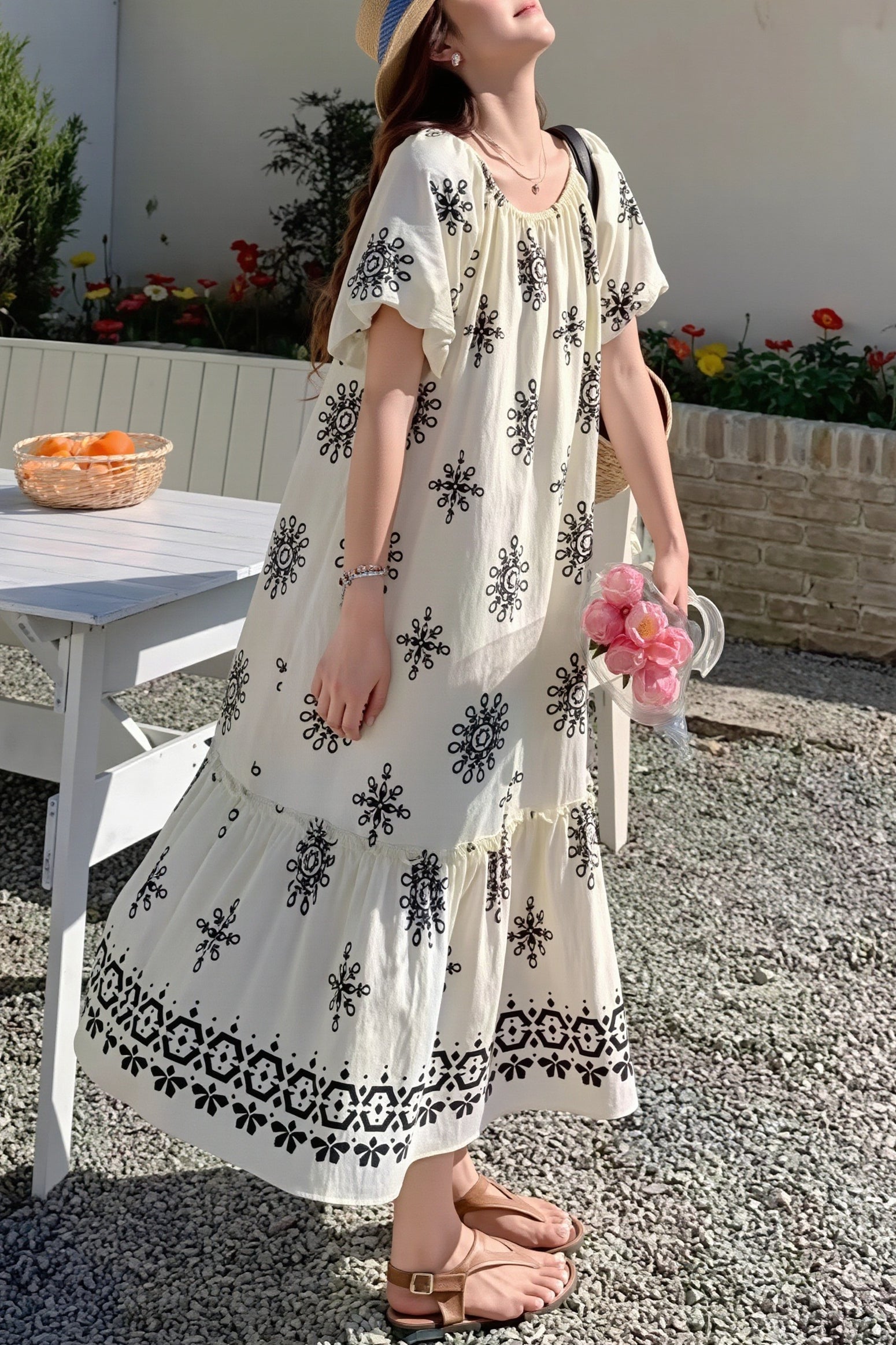Floral Loose Boho Vacation Dress