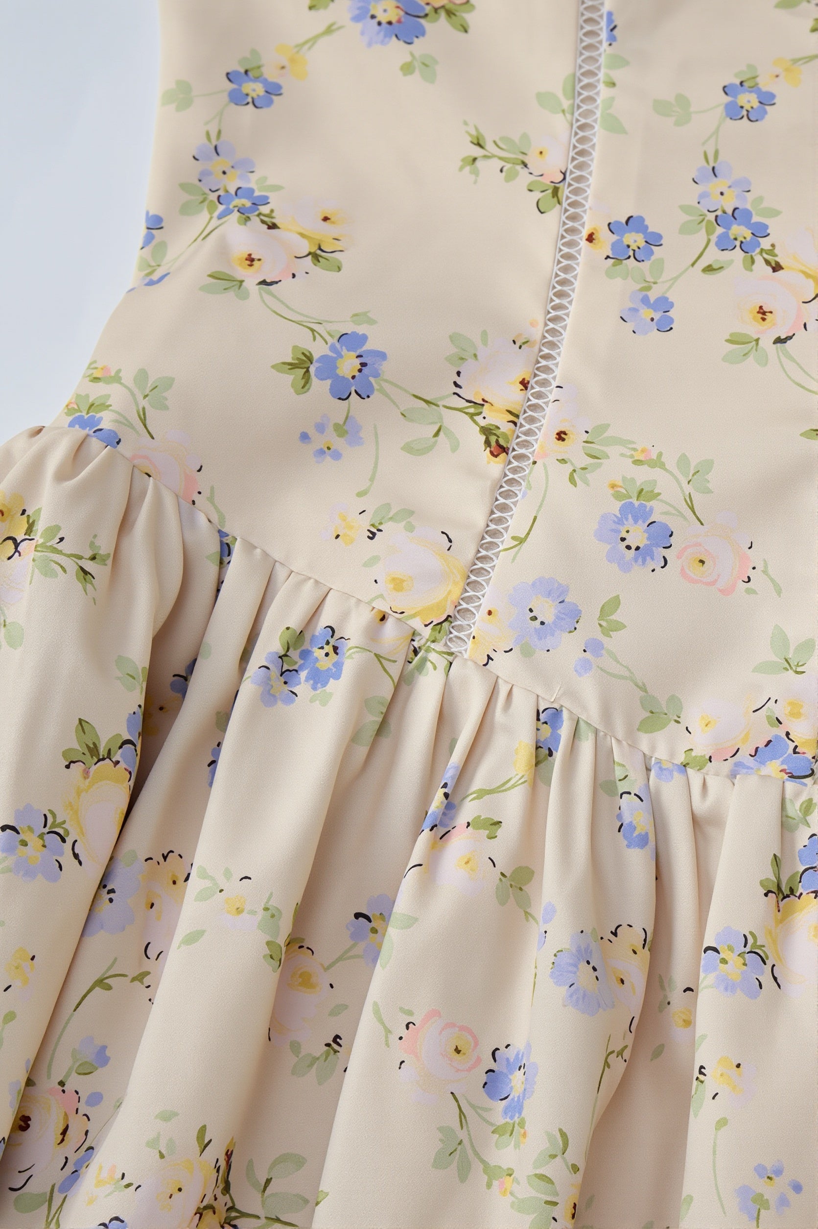 Vintage-Floral Cami Slim Maxi Dress