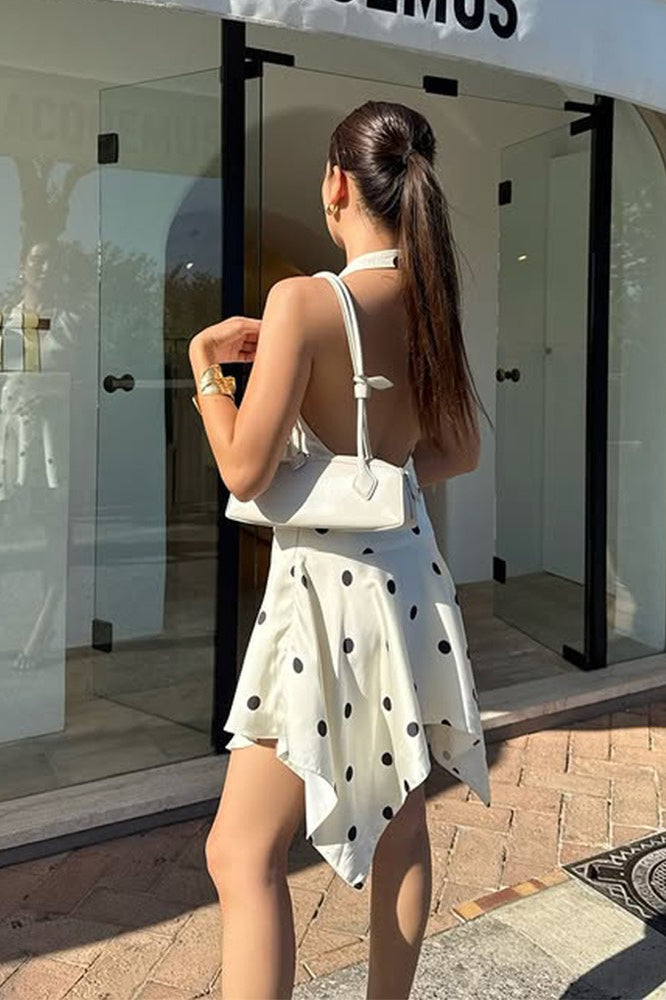 Halter Backless A-Line Mini Dress