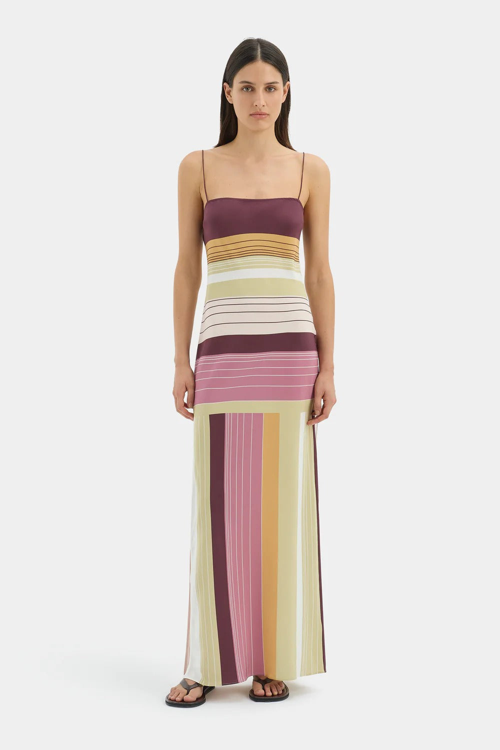 Floral Cami Tie-Waist Bodycon Midi Dress