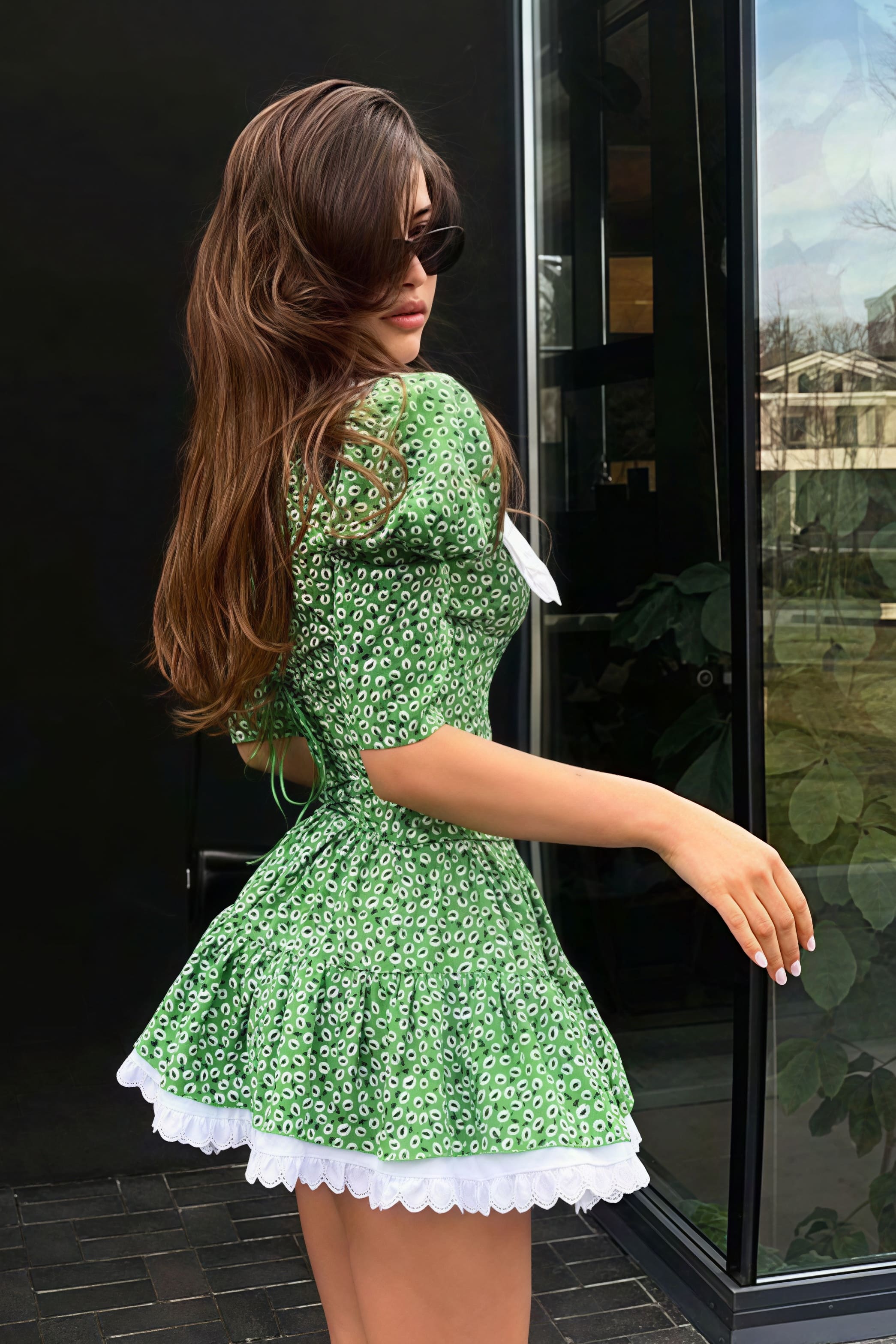 Floral Peter-Pan Collar Mini Dress