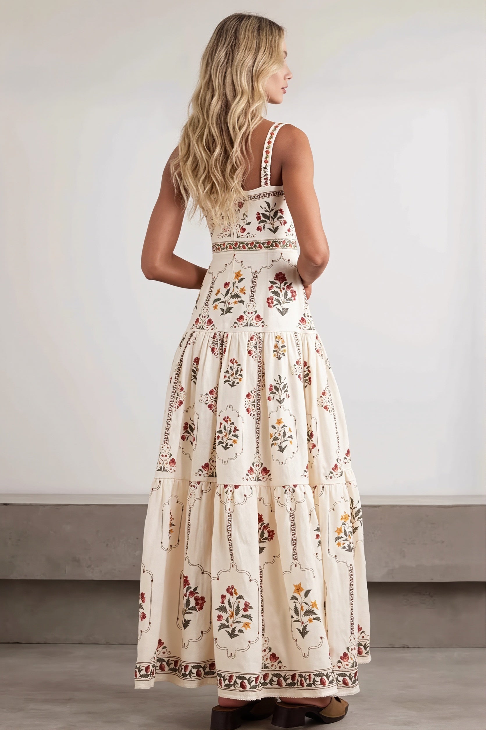 Floral Patchwork Boho Dress
