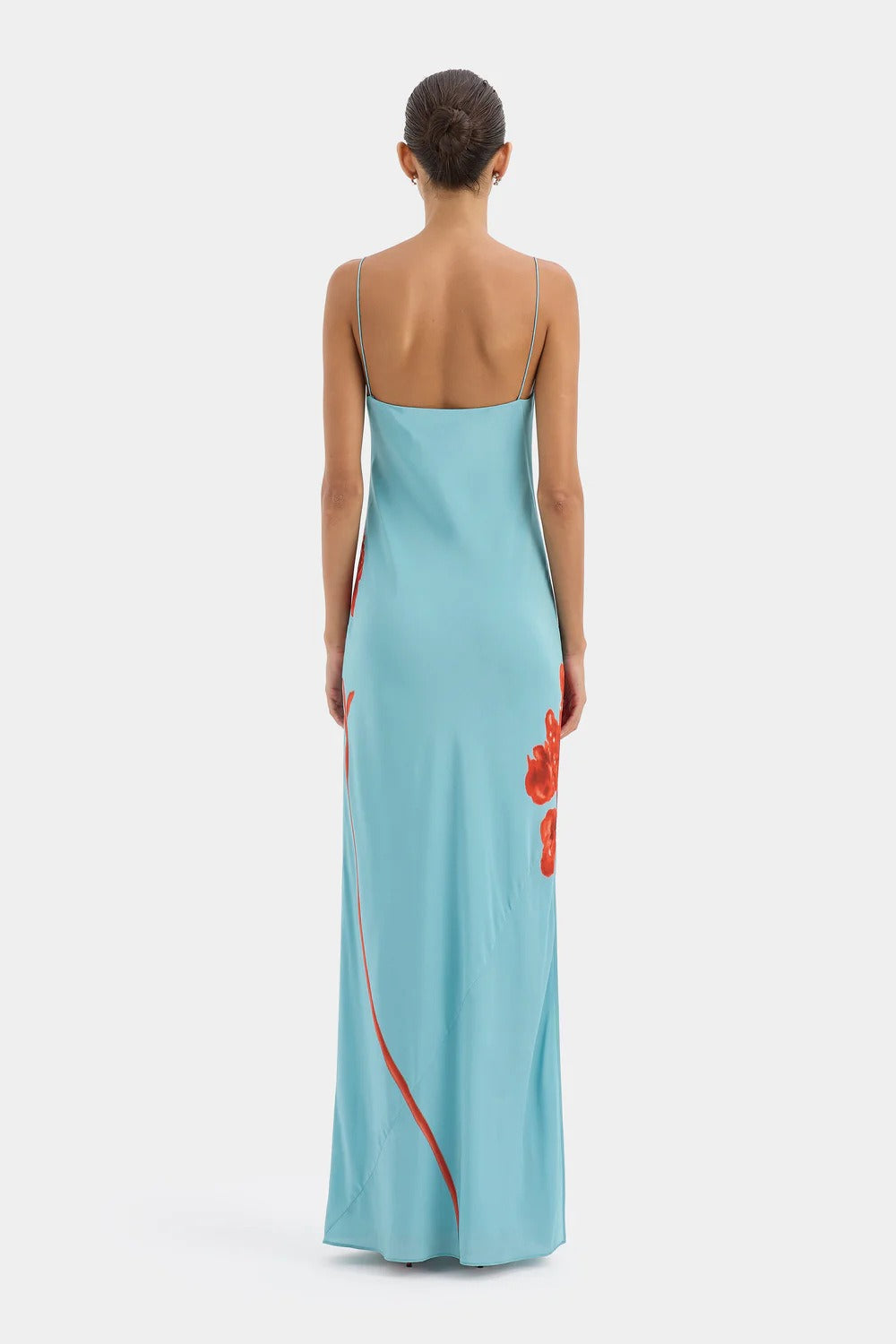 Floral Cami Tie-Waist Bodycon Midi Dress