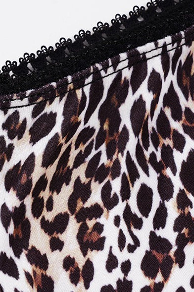 Leopard Mesh Low-Waist Midi Skirt