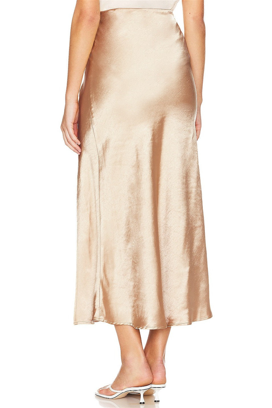 Satin Slit Bodycon Maxi Skirt