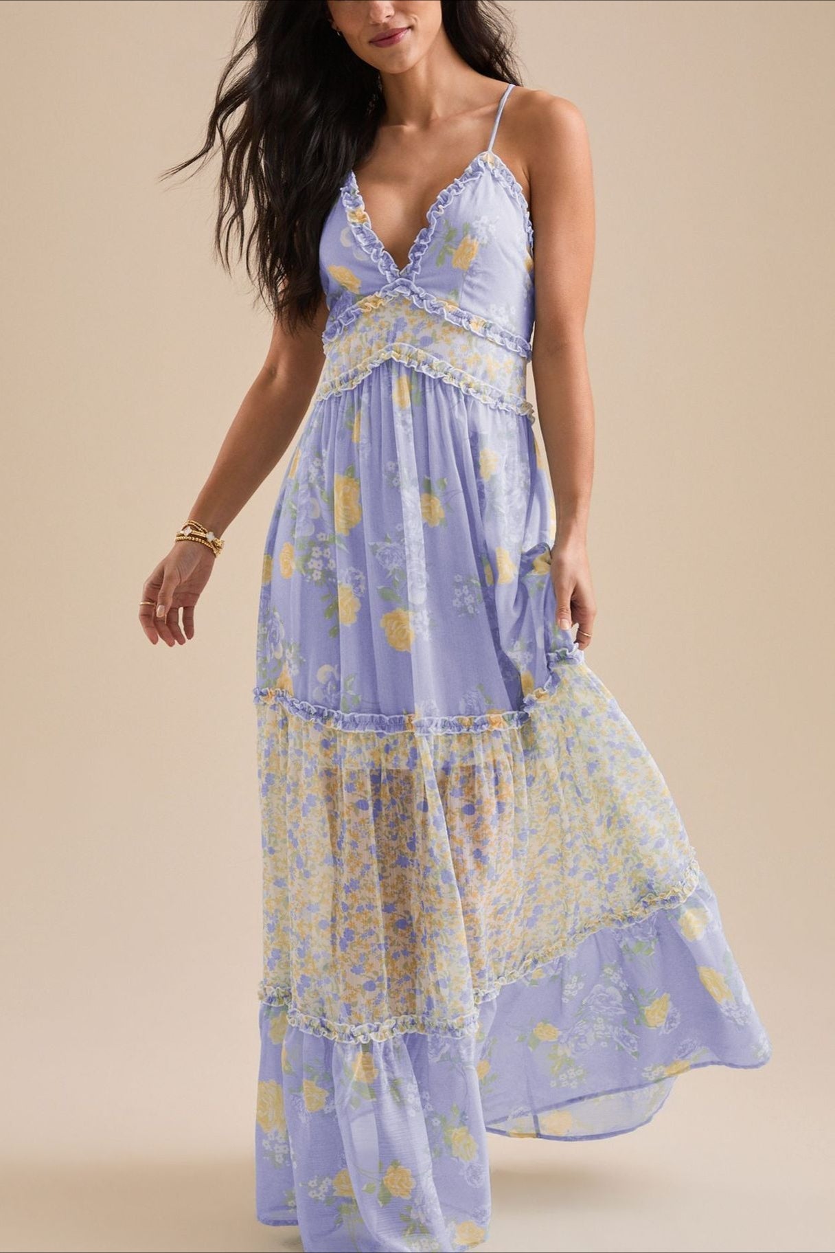 Floral Boho Cami Maxi Dress