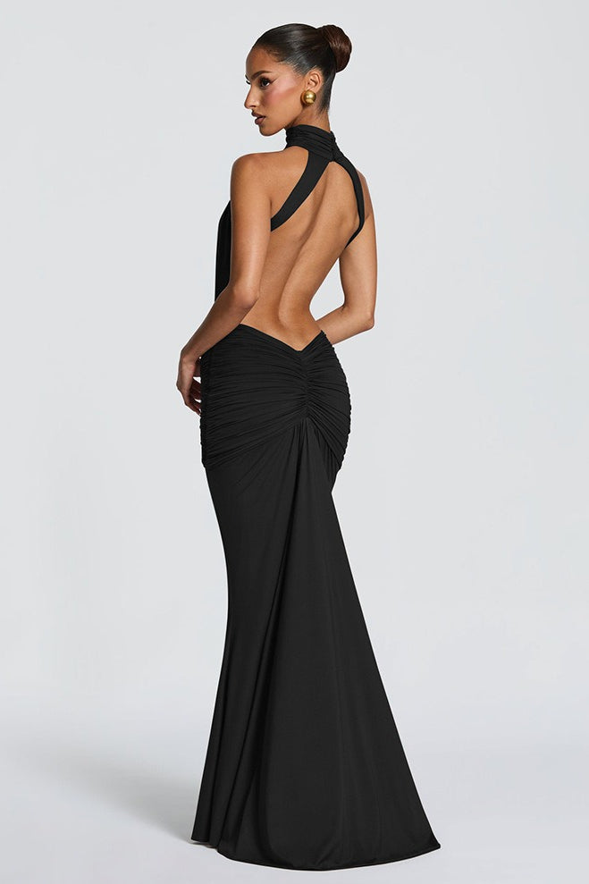 Backless Mermaid-Fit Maxi Dress