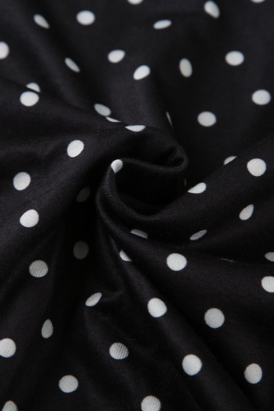 Polka Dot Backless Halter Sculpt Mini Dress