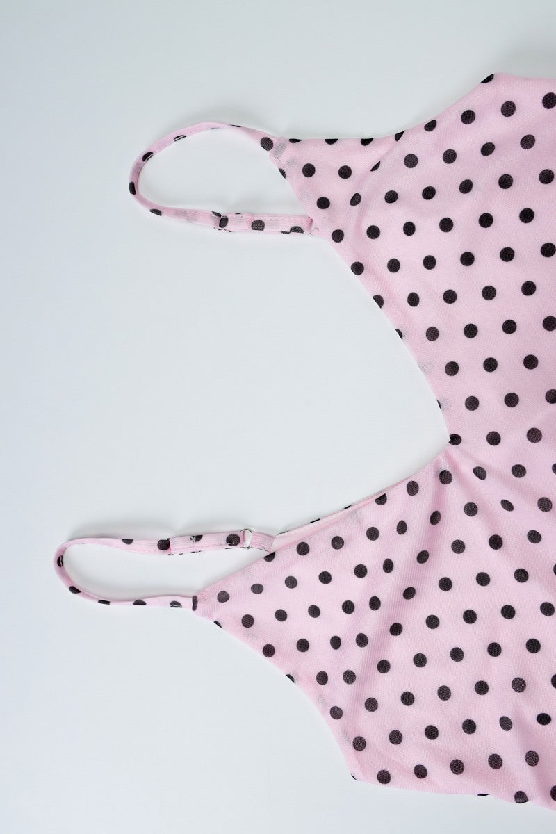 Polka Dot V-Neck Cami Top