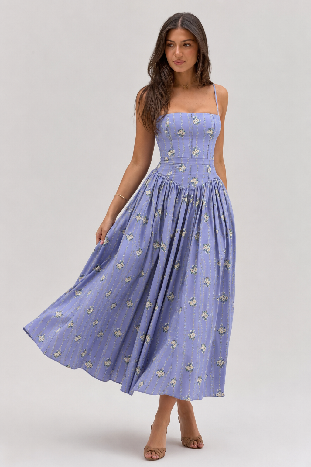 Floral Cami Slip Maxi Dress