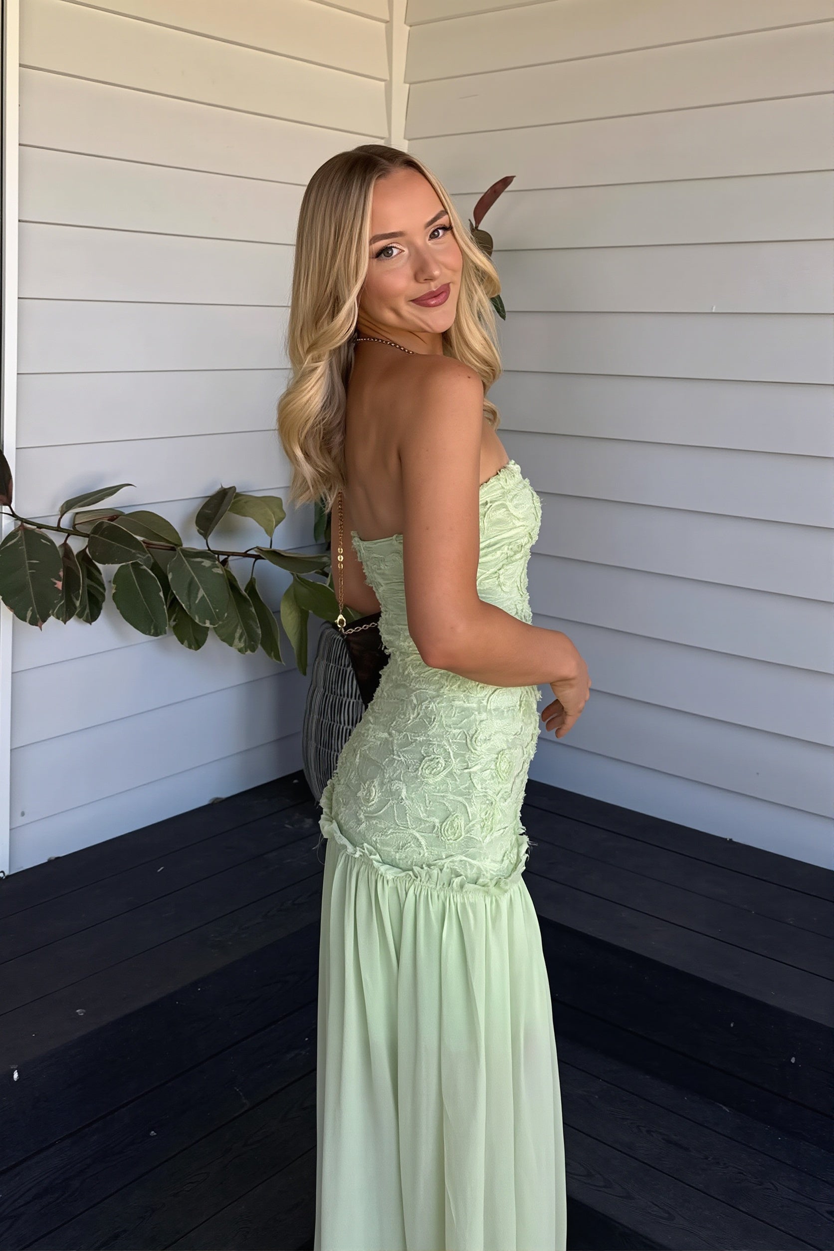 Floral Chiffon Bandeau Cami Maxi Dress