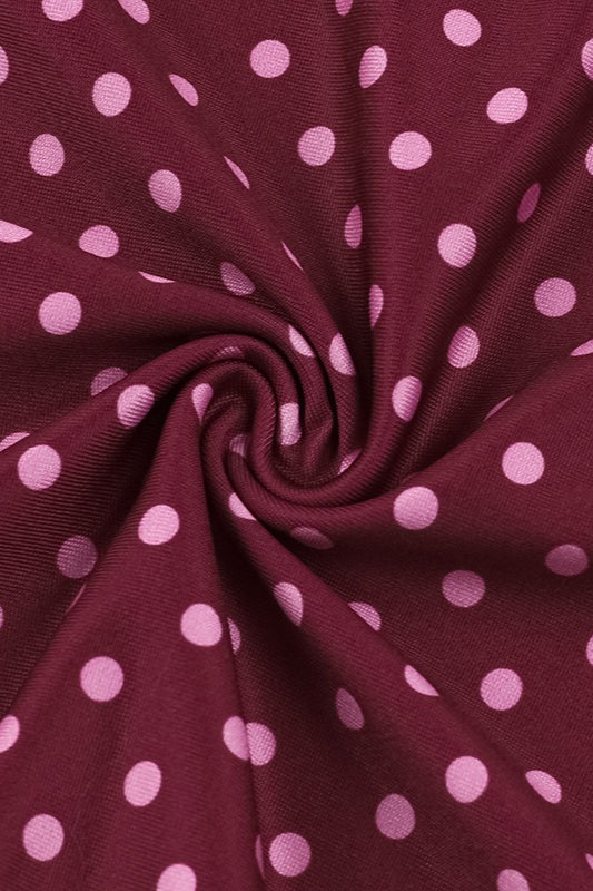 Polka Dot Cami Backless Maxi Dress