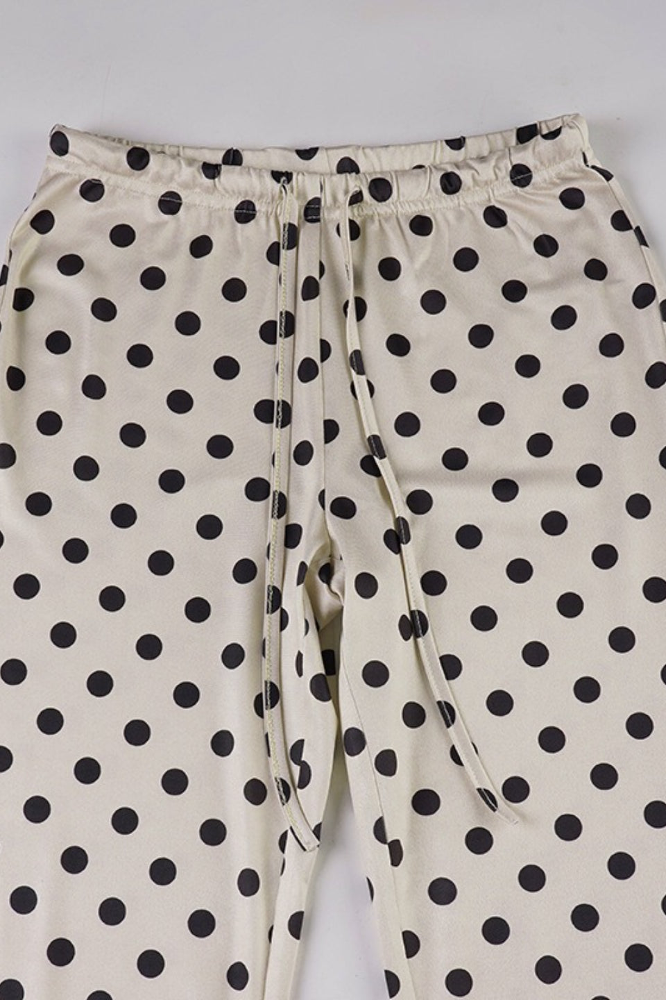 Polka Dot Flared Casual Pants