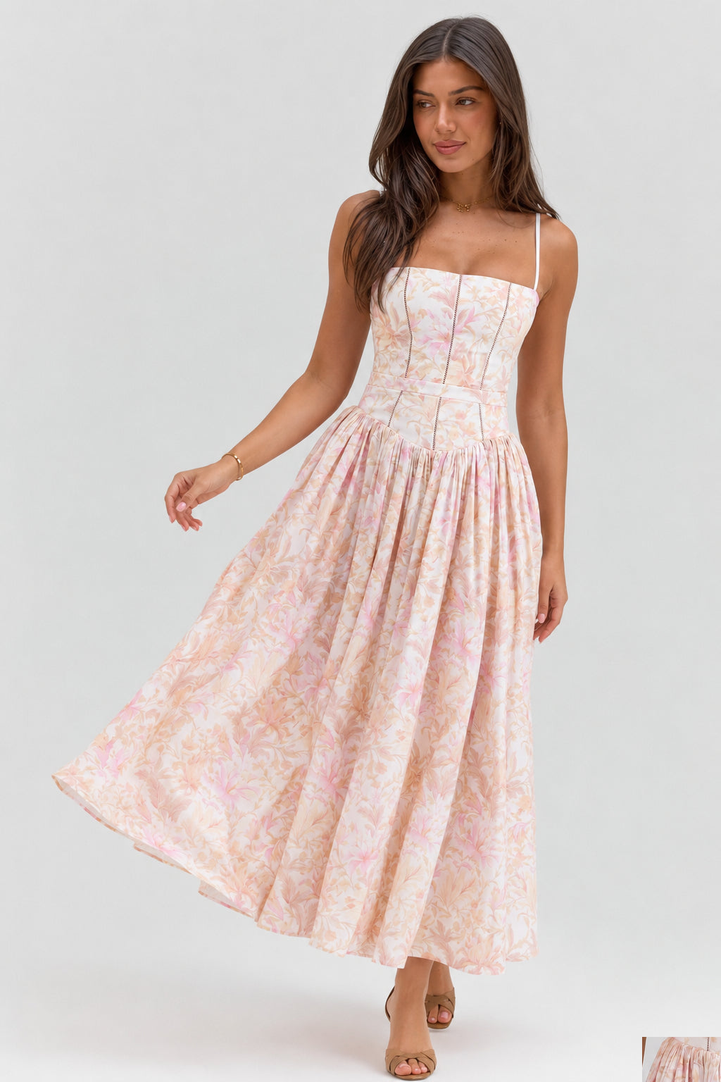 Floral Cami Bodycon Maxi Dress