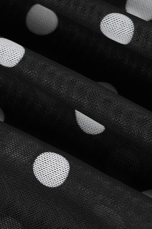 Polka Dot Halter Backless Bodycon Maxi Dress