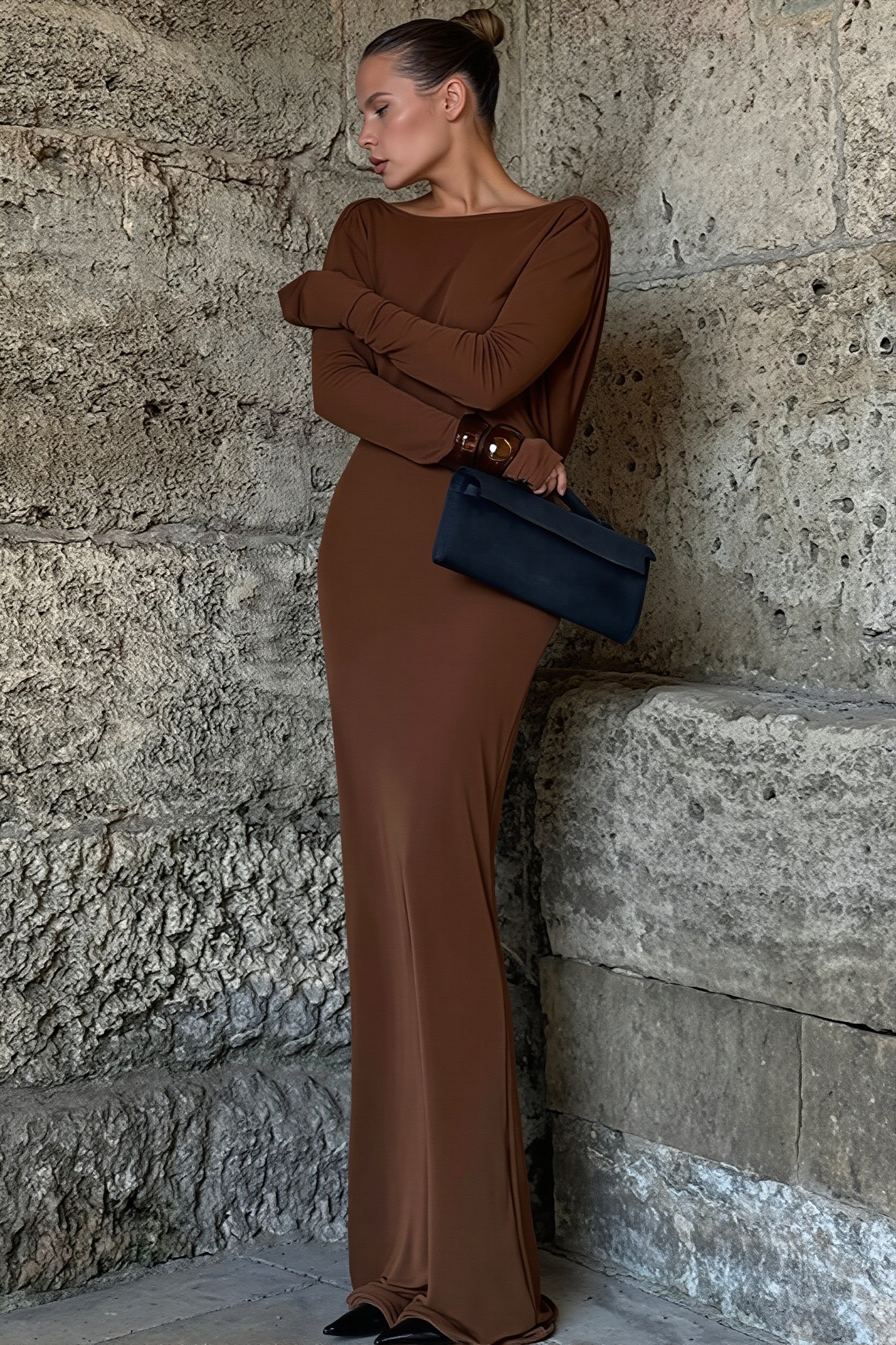 Lace-Trim Strapless Two-Piece Maxi Dress