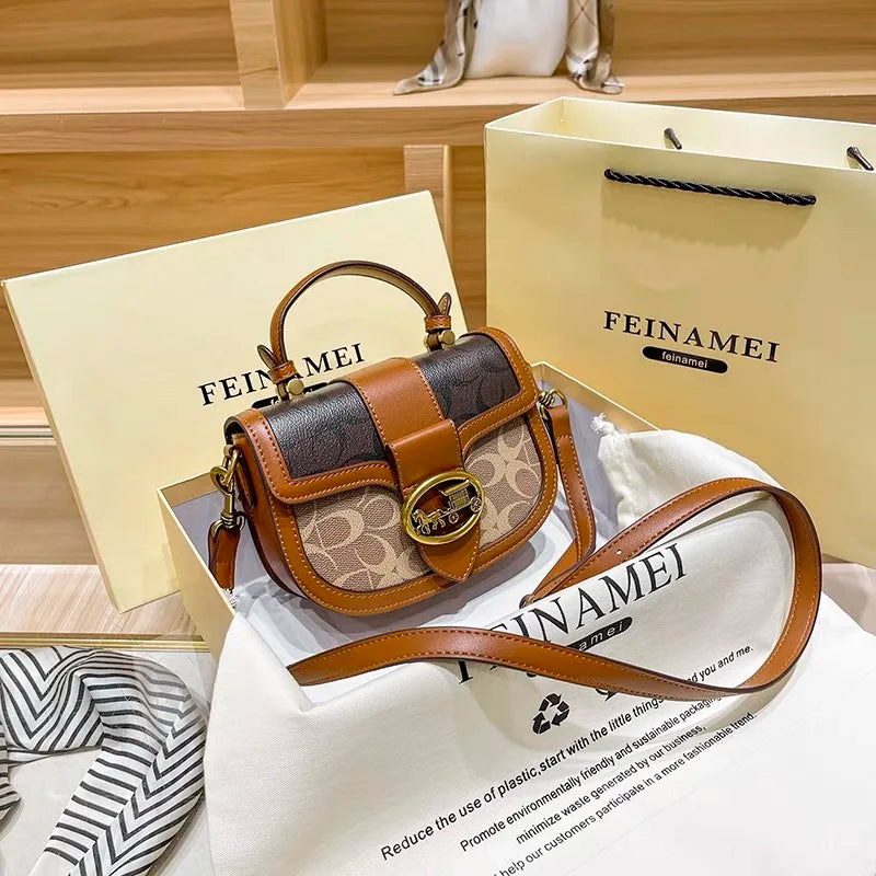 Contrast Box Crossbody Bag