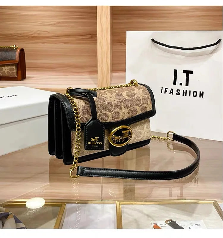 Contrast Box Crossbody Bag
