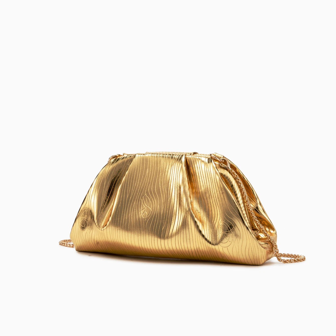 Golden Chain Evening Clutch Bag