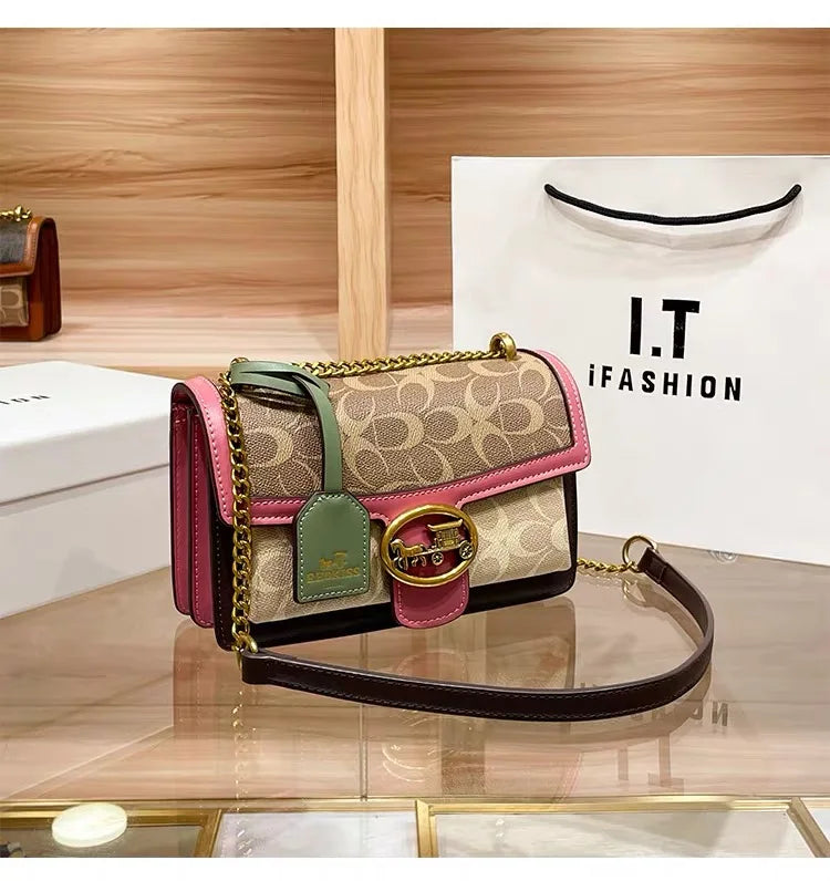 Contrast Box Crossbody Bag