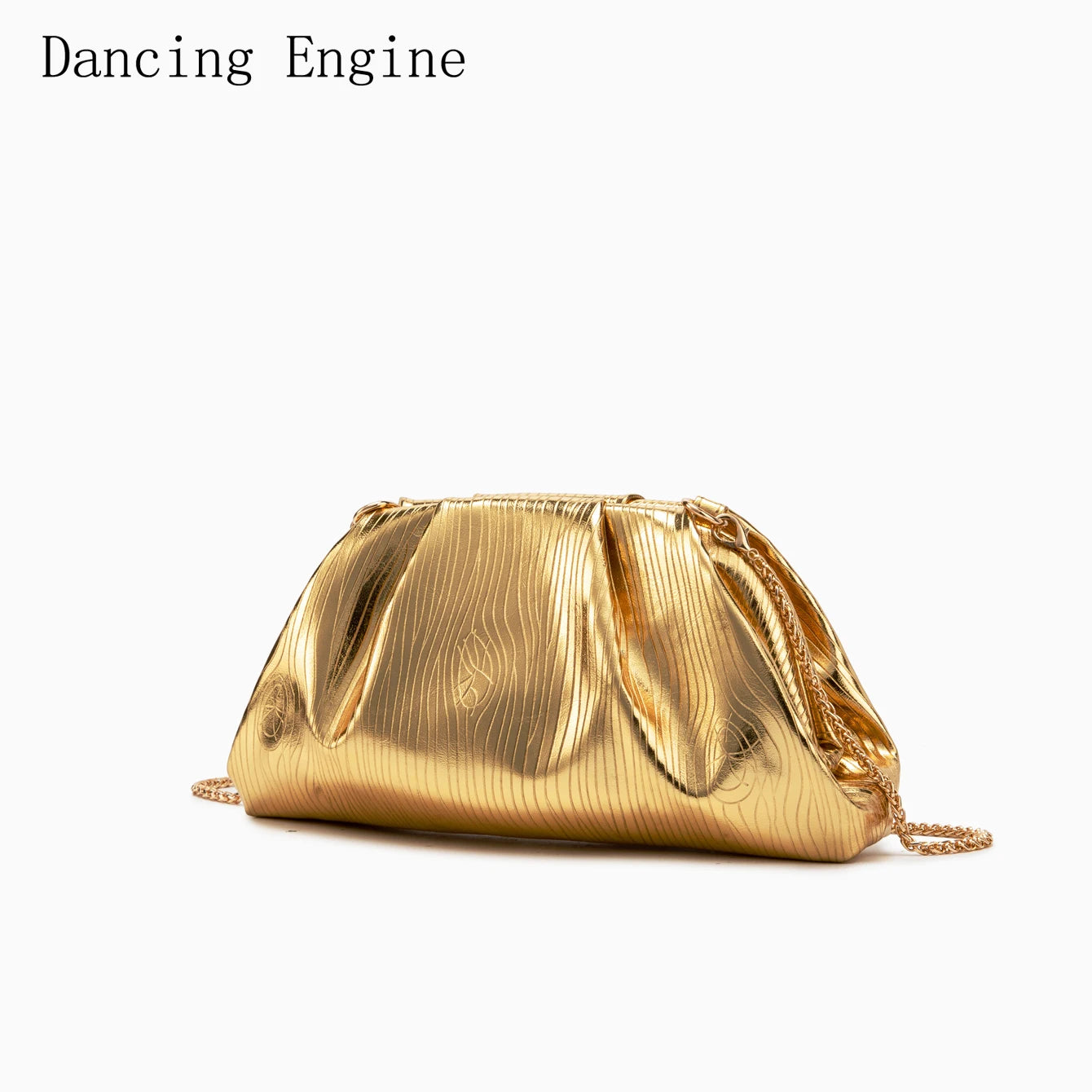 Golden Chain Evening Clutch Bag