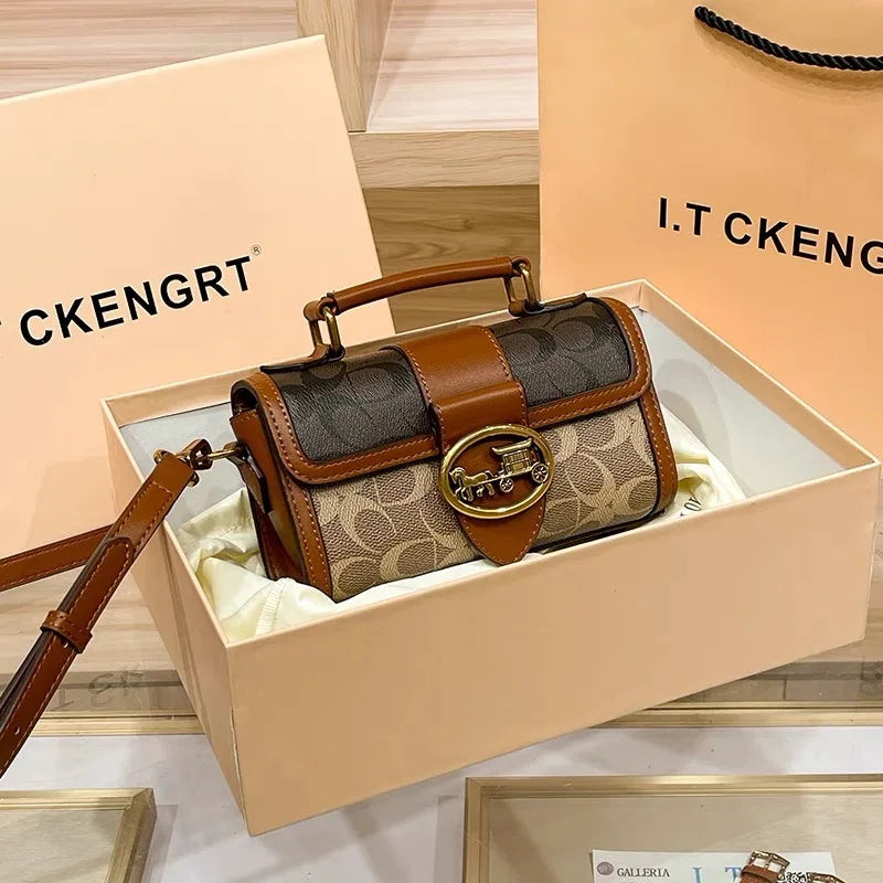Contrast Box Crossbody Bag