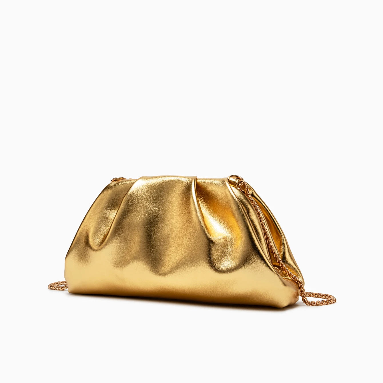 Golden Chain Evening Clutch Bag
