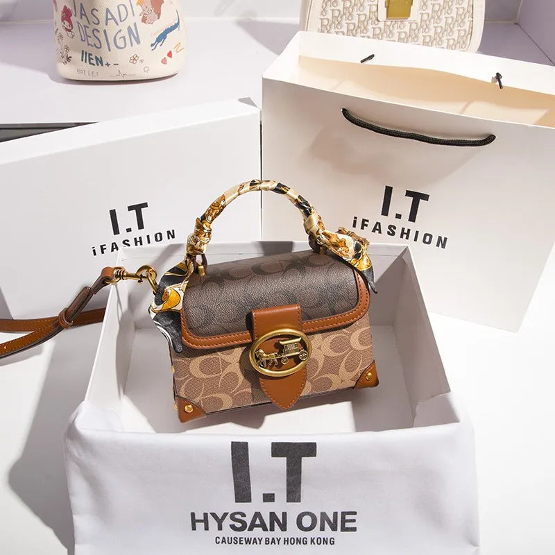Contrast Box Crossbody Bag