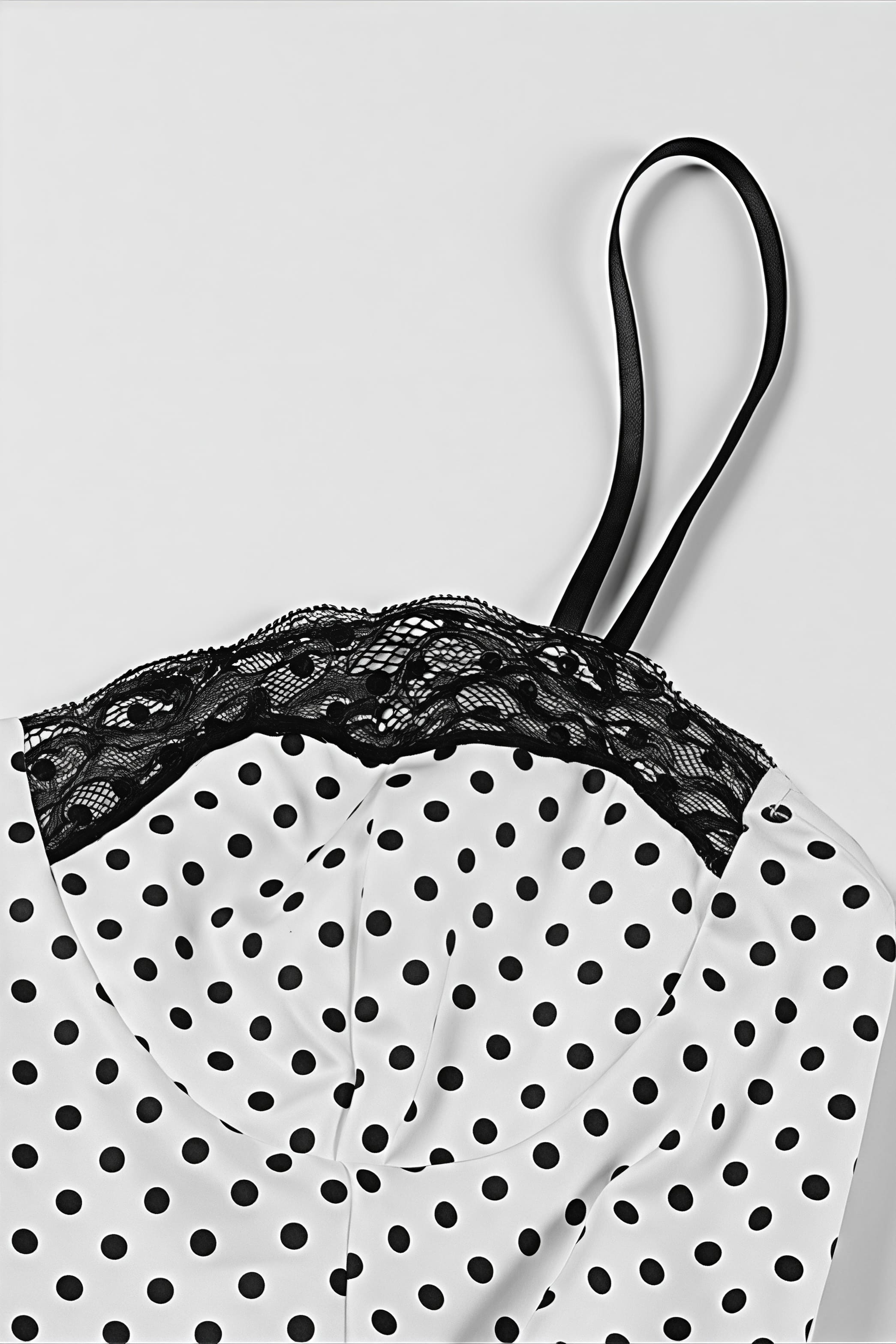 Polka Dot Lace Spaghetti-Strap Maxi Dress