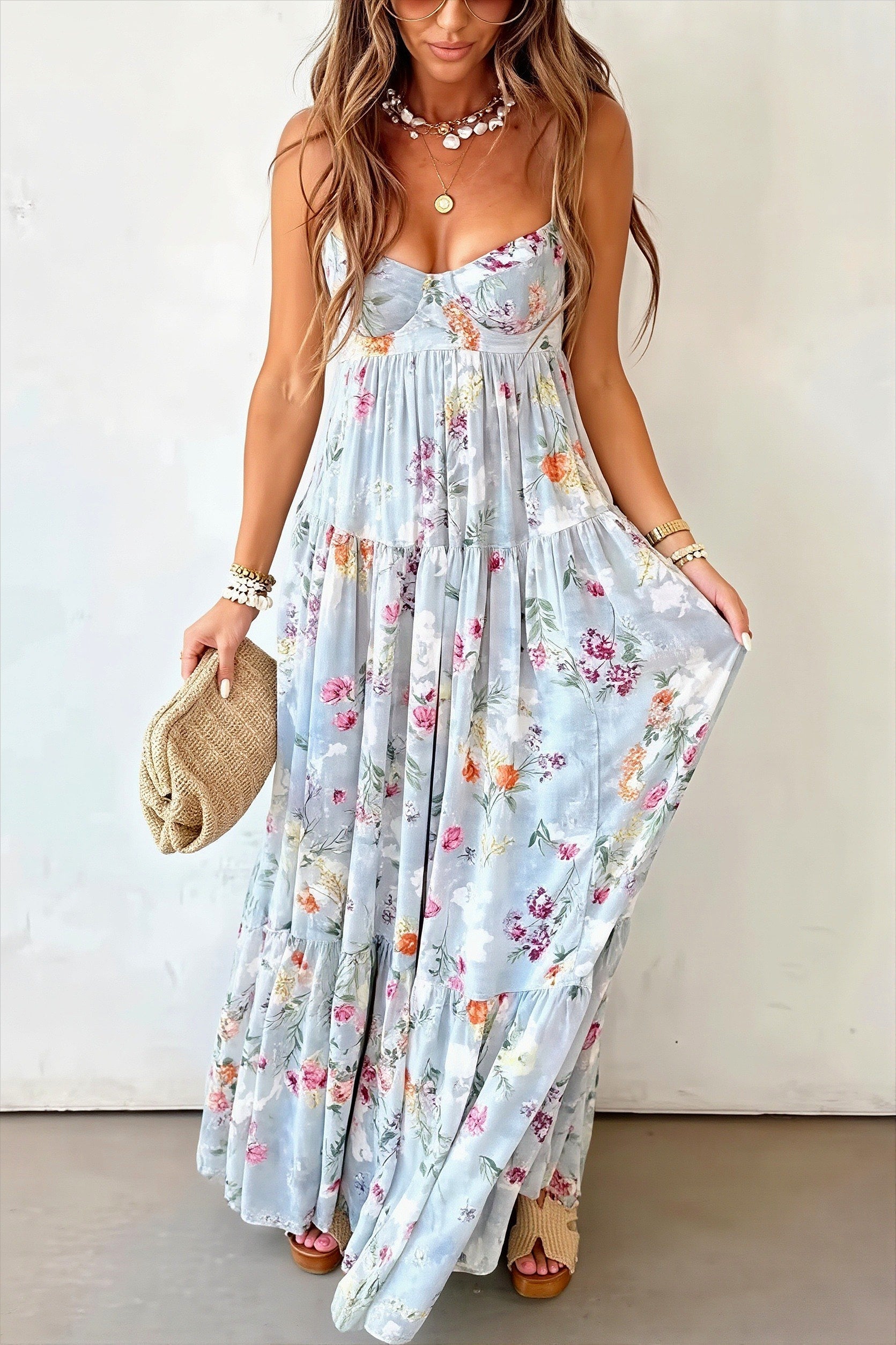Floral Cami Flowy Boho Dress