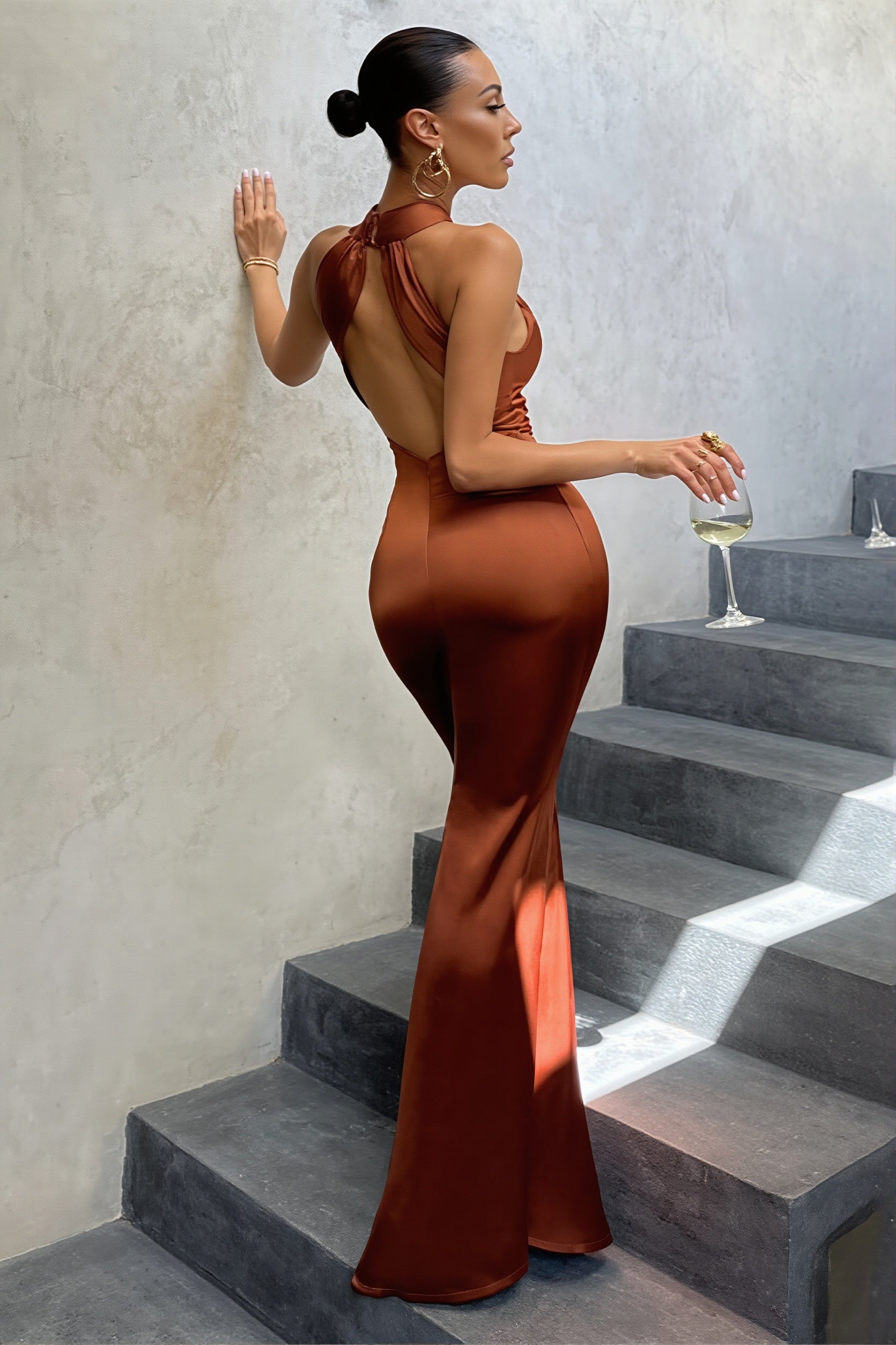 Slim Backless Sleeveless Maxi Dress