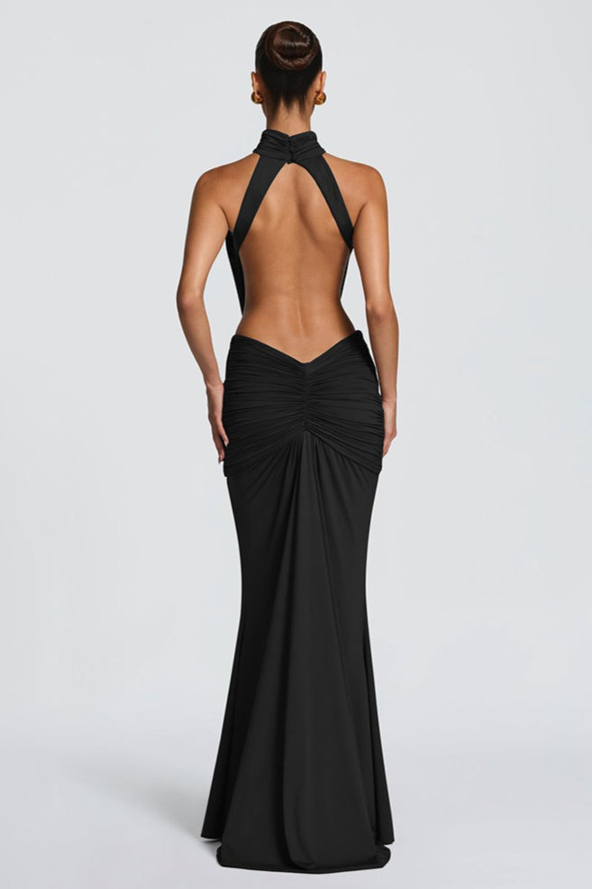 Backless Mermaid-Fit Maxi Dress