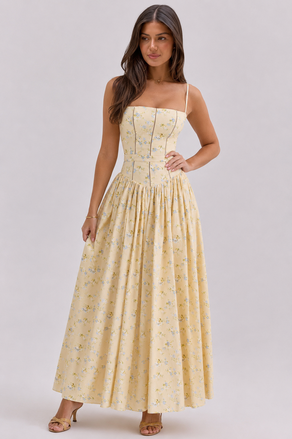 Floral Cami Slip Maxi Dress
