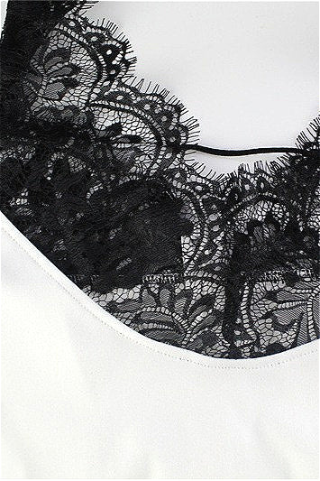 V-Neck Lace-Splice Maxi Dress