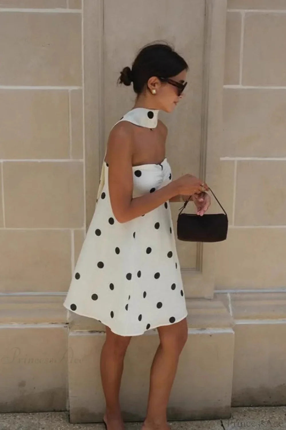 Polka Dot Strapless Mini Dress