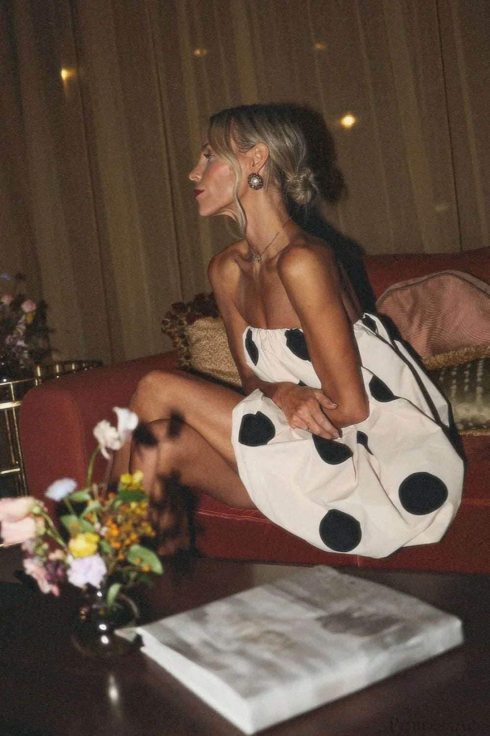 Polka Dot Bodycon Mini Dress