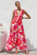 V-Neck Print Swing Cami Maxi Dress
