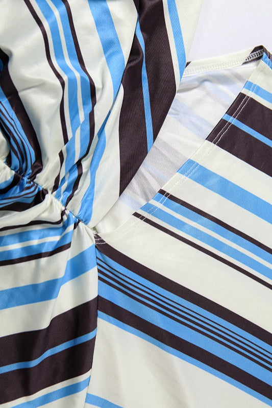 Striped Tube Slim Maxi Dress