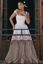 Solid A-Line Long Prom Dress