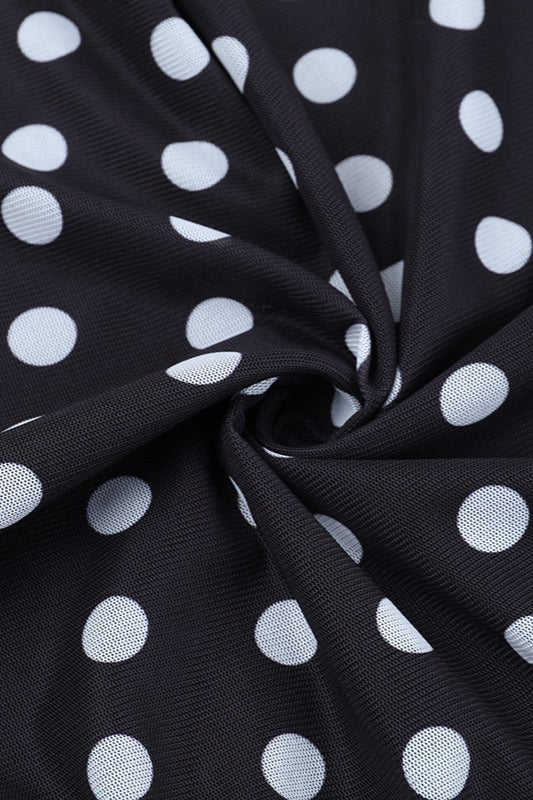 Polka Dot One-Shoulder Crop Top