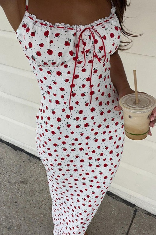 Floral Slim Cami Maxi Dress