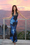 Tie-Dye Spaghetti-Strap Lace-Insert Maxi Dress