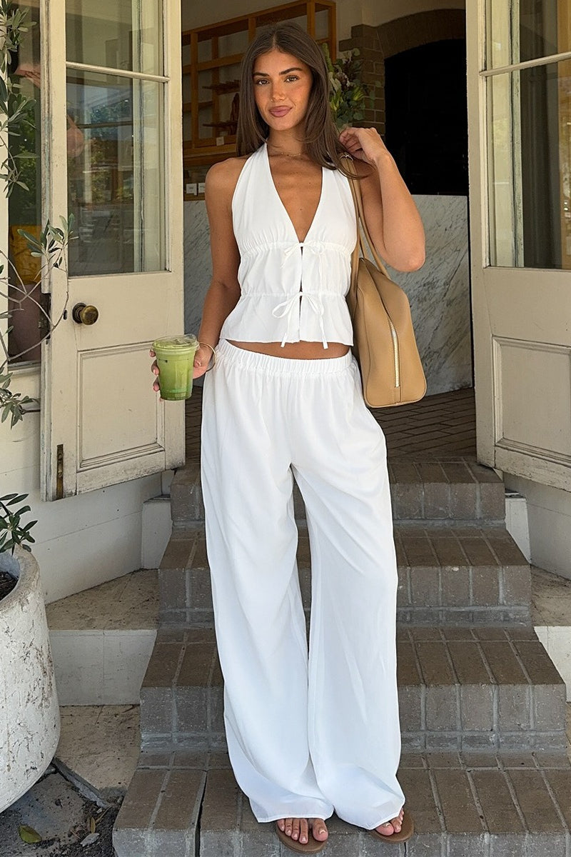 Cotton Halter Two-Piece Set