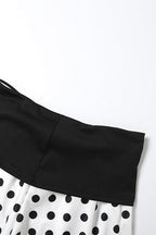 Polka Dot Halter Crop Skirt Set