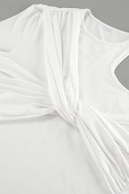 One-Shoulder Knot Long-Sleeve Top