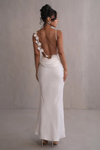 Satin Cami Backless Prom Dress