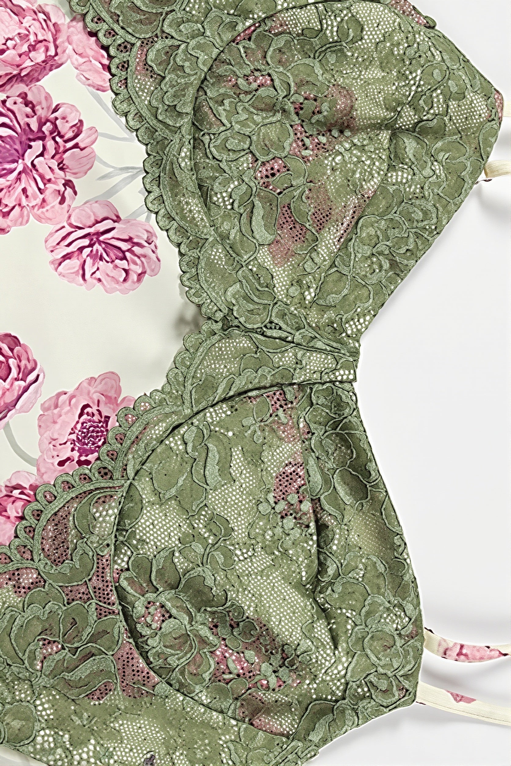 Floral Contrast-Lace Cami Maxi Dress