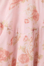 Pink Floral Halter Dress